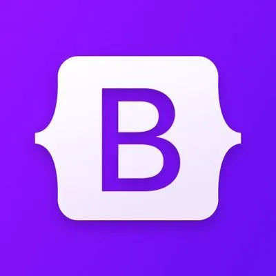 Bootstrap logo, a white B in a purple rounded square, the only project image on the Barrio drupal.org page