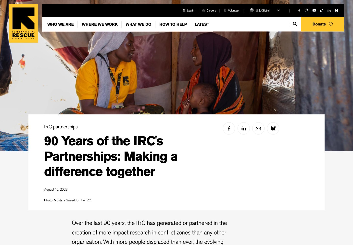 International Rescue Committee &mdash; Kulea Watoto: partnerships webpage