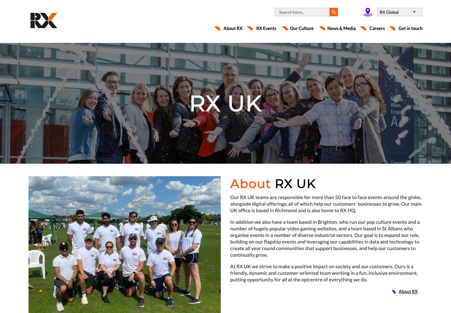 RX Global: global markets webpage
