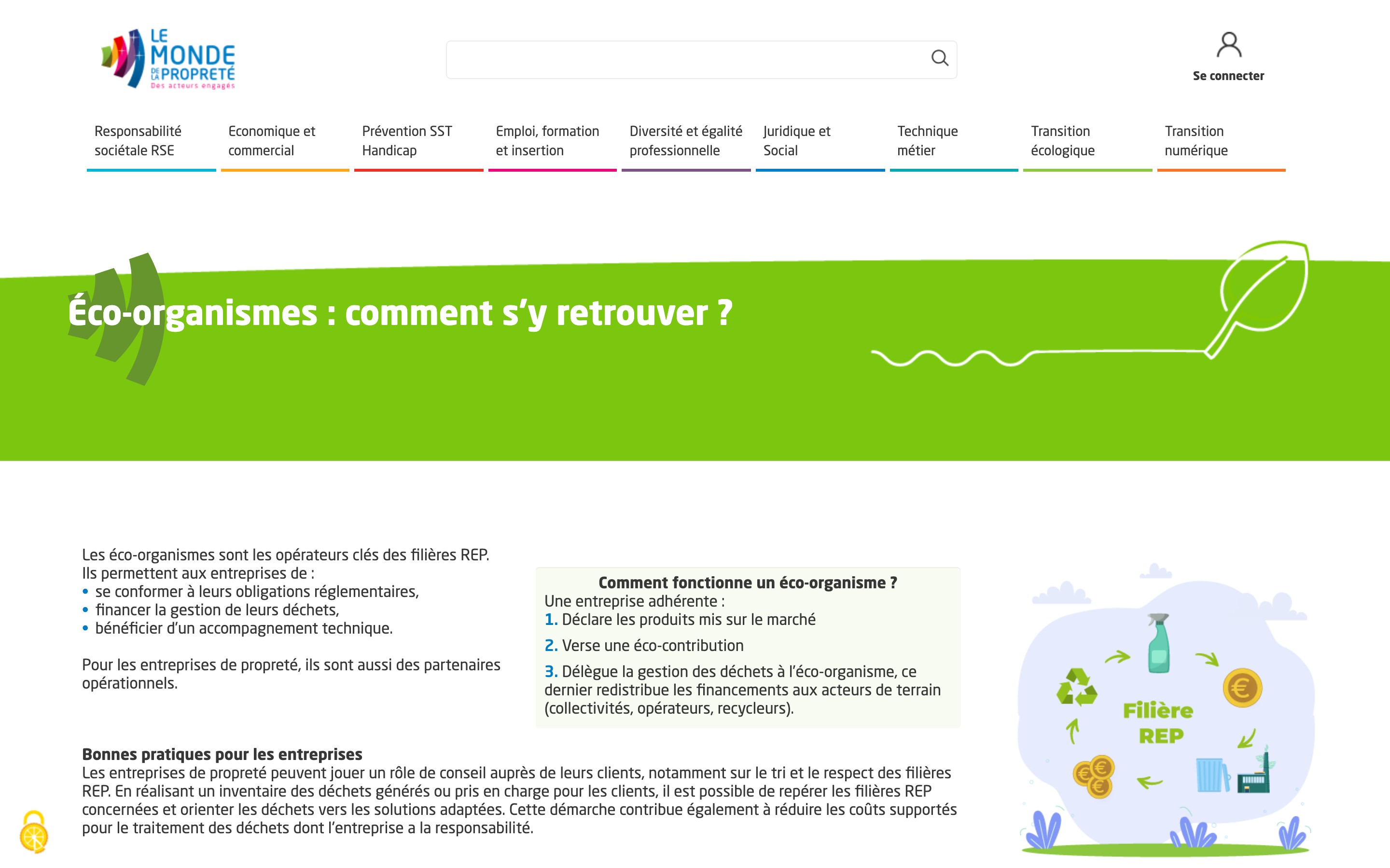 Monde Propret&eacute; member resources and training