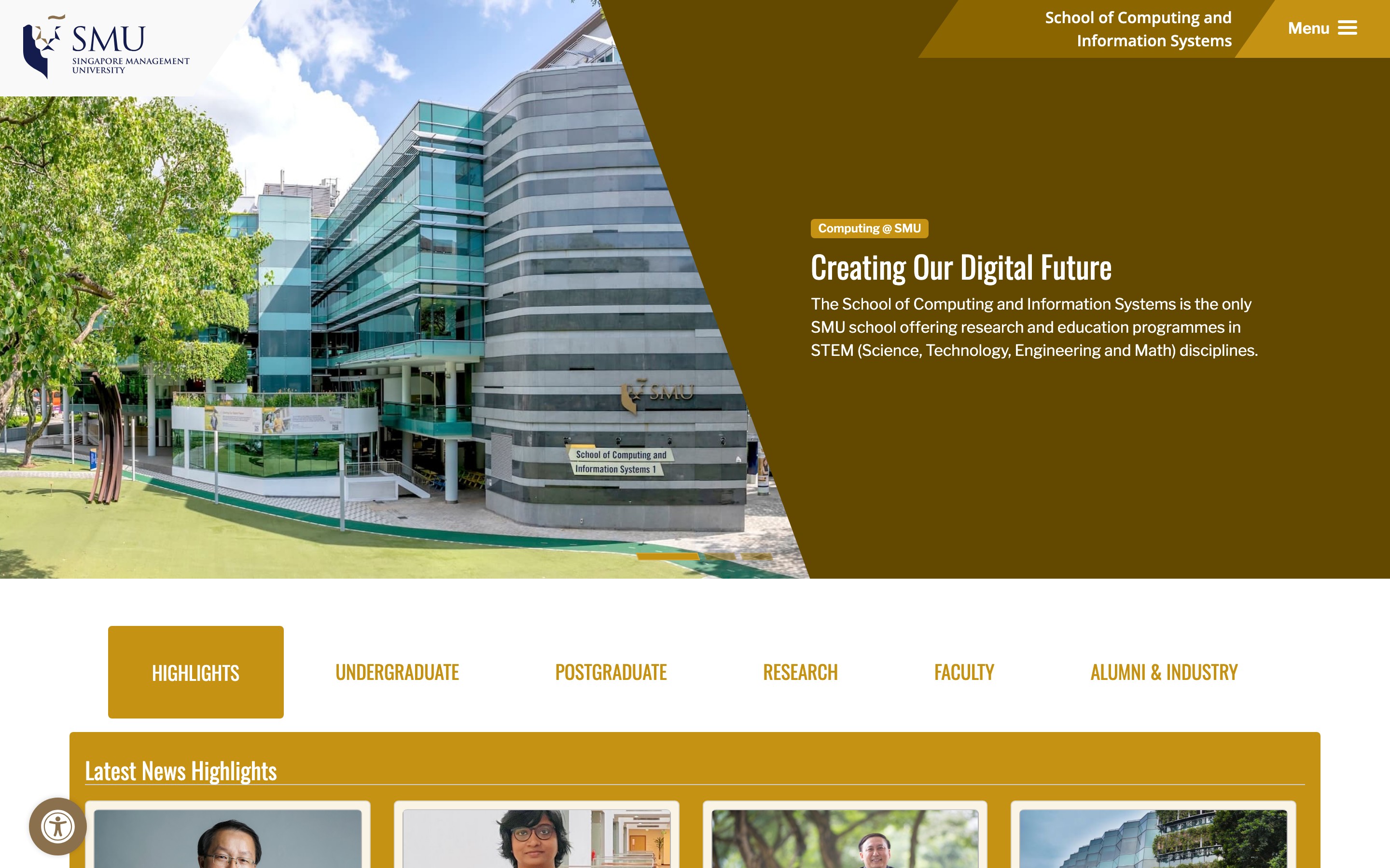 SMU School of Computing and Information Systems homepage