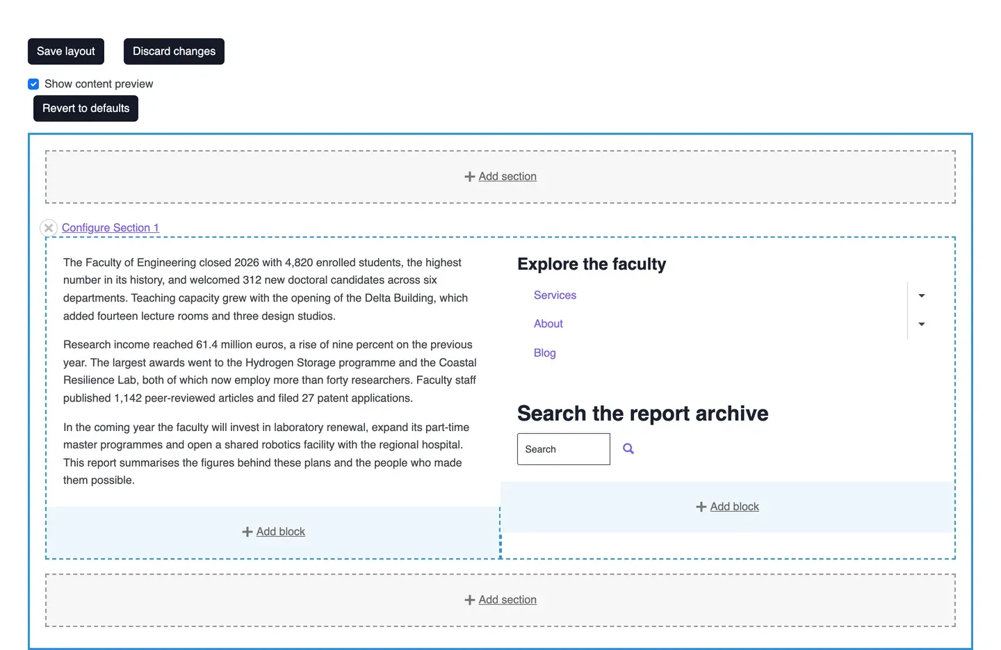 Drupal 11 Layout Builder tutorial: sections, blocks and overrides