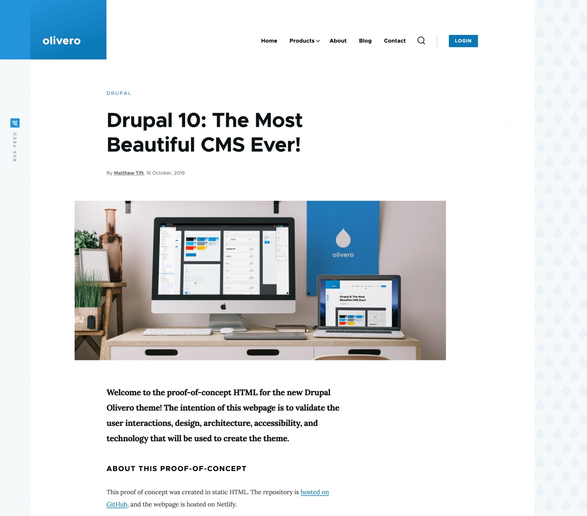 Olivero theme Drupal 10