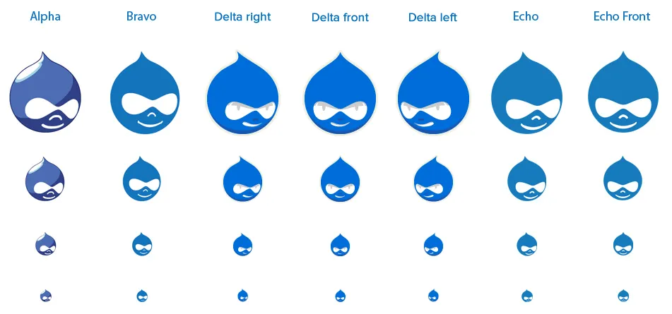Drupal logo history