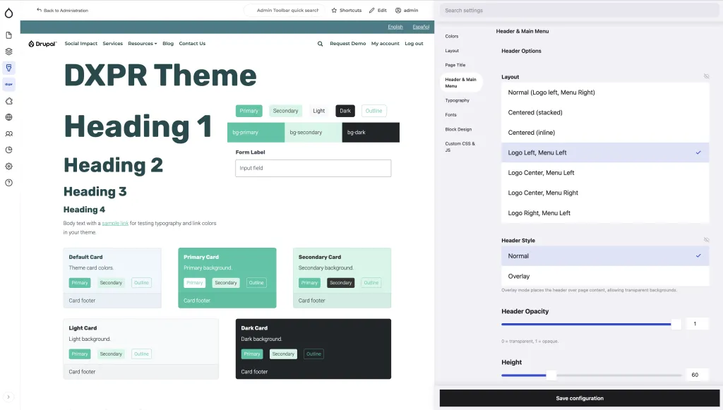 DXPR Theme Settings UI